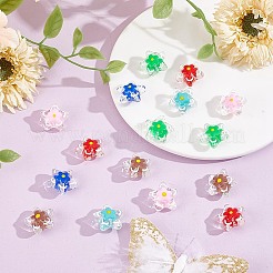 24pcs 6 Farben handgemachte Bunte Malerei-Perlen&nbsp;LAMP-AR0001-31