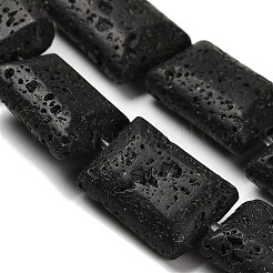 Brins de perles de pierre de lave naturelle&nbsp;G-G175-J15-01