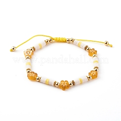 Bracelets de perles tressées en fil de nylon ajustable&nbsp;BJEW-JB06140