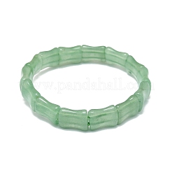 Bracelet extensible en perles rectangle d'aventurine verte naturelle&nbsp;BJEW-E379-05D