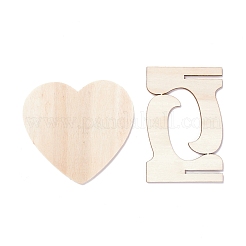Mini-Tafelschilder aus Holz mit Herz&nbsp;AJEW-M035-02