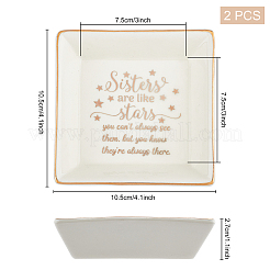 Porzellan Schmuckplatte&nbsp;AJEW-WH0126-84