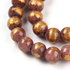 Abalorios de jade natural de mashan hebras&nbsp;G-A255-A01-04F