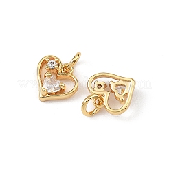 Breloques en laiton et zircon cubique transparent pour la Saint-Valentin de Shegrace&nbsp;XGRQ3P465-595G