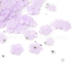 Clou cabochons en plastique fleur&nbsp;X-MRMJ-I001-03B