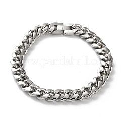304 Edelstahl Cuban Link Kettenarmbänder für Männer&nbsp;BJEW-Z081-01P-03
