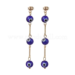Boucles d’oreilles pendantes au chalumeau mauvais œil&nbsp;EJEW-JE05672