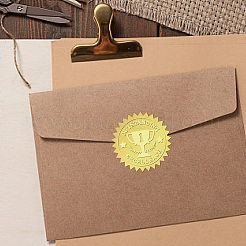 12 Blatt selbstklebende Aufkleber mit Goldfolienprägung&nbsp;DIY-WH0451-025