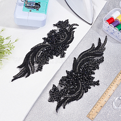 2 Stück Polyester-Bastel-Blumenperlen-Filz-Applikationen&nbsp;DIY-HY0003-18B
