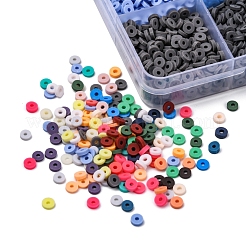 8400pcs 24 couleurs perles d'argile polymère faites à la main&nbsp;CLAY-YW0001-11B-4mm