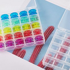 2 Boxen 25 Fächer Polypropylen(pp)-Kunststoff-Nähmaschinenspulen mit Aufbewahrungskoffer&nbsp;CON-SZ0001-17