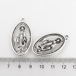 Pendente in lega stile tibetano&nbsp;TIBEP-Q078-38AS-RS