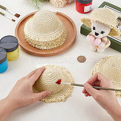 Chapeau de paille de poupée&nbsp;DIY-WH0504-827A