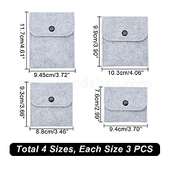 12 bolsa portátil de fieltro para tarjetas con 4 estilos&nbsp;ABAG-GA0001-21B