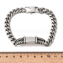 304 Edelstahl-Armbänder mit kubanischen Gliederketten&nbsp;BJEW-A092-04P