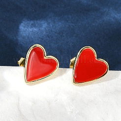 Pendientes de latón esmaltado para mujer&nbsp;EJEW-A126-05B-G