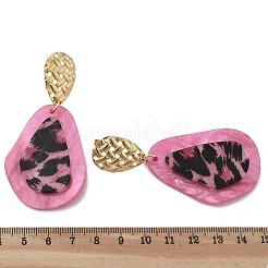 Leoparden-Ohrstecker aus Edelstahl 304&nbsp;EJEW-Z084-14G-03