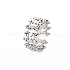Bague ouverte en acier inoxydable 304 anti-ternissement pour femme&nbsp;RJEW-S405-155P