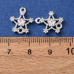Ciondoli connettore in ottone con pavé di zirconi cubici trasparenti&nbsp;CU-CBAEC99-08S