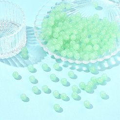 2 brin de perles rondes en verre imitation jade&nbsp;DGLA-FS0001-20D