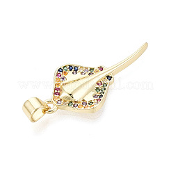 Colgante micropavé cubic zirconia de latón&nbsp;KK-T080-13G