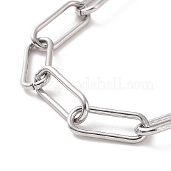 Bracelet chaîne trombone en acier inoxydable 304 résistant au ternissement pour hommes et femmes&nbsp;BJEW-E031-03P-03