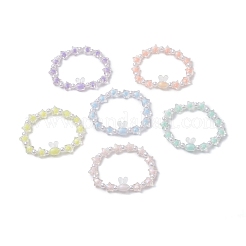 6 pieza de cuentas acrílicas transparentes de 6 colores elásticas para mujer&nbsp;BJEW-JB11736