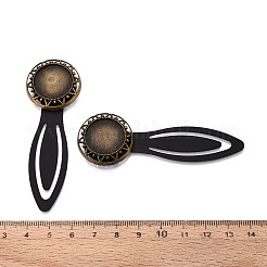 Fassungen für Lesezeichen-Cabochons aus Legierung und Eisen&nbsp;PALLOY-N184-05AB