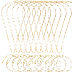 20-teiliges Set aus Armbändern und Halsketten aus Messingkabelkette für Damen&nbsp;SJEW-BM0001-03