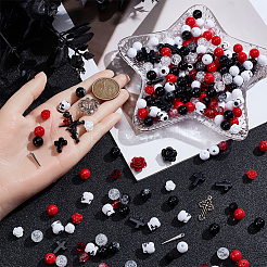 DIY-Sets zur Herstellung von Stretch-Armbändern im Gothic-Stil&nbsp;DIY-SC0033-40