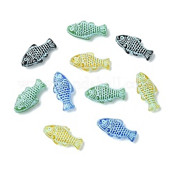 40 pz 4 perline di vetro trasparenti dipinte a colori&nbsp;GLAA-CJ0003-02