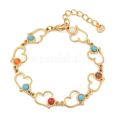 Bracelets à maillons en acier inoxydable 304 de style bohème pour femmes&nbsp;BJEW-M082-01G-04