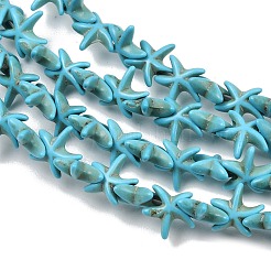 Brins de perles synthétiques teintes en turquoise&nbsp;GG-CBA2BD3-01B