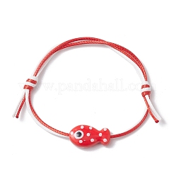 12 bracelet tressé en perles de porcelaine faites à la main en forme de poisson&nbsp;BJEW-JB11831