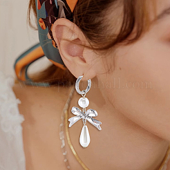 18 pieza de pendientes de aro giratorios de acero inoxidable 303 de 3 colores para mujer&nbsp;EJEW-SC0001-81C