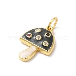 Rack de latón chapado colgantes de óxido de circonio cúbico&nbsp;KK-Z056-31G