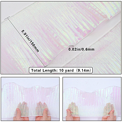 Polyester-Spitzenstoff mit plissiertem Lotusblatt und Farbverlauf&nbsp;DIY-WH0502-24A