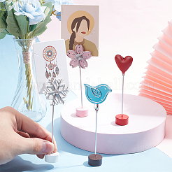 4 soporte para tarjetas de nombre de acero inoxidable con 4 estilos de pájaro&nbsp;AJEW-OC0004-59