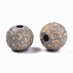Perles de bois naturel peintes&nbsp;WOOD-T021-53A-05