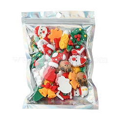 48pcs 12 Arten Weihnachtsthema-undurchsichtige Harzanhänger&nbsp;RESI-FS0001-73