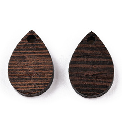 Pendentifs en bois de wengé naturel&nbsp;WOOD-T023-28A-01