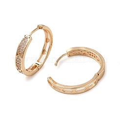 Créoles en laiton avec zircone cubique de micro pave&nbsp;EJEW-M238-57KCG