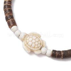 Perline turchese sintetico Elasticizzato bracciali&nbsp;BJEW-JB11716