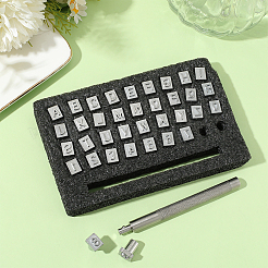 Buchstaben- und Zahlen-Stempelwerkzeug-Sets aus Lederlegierung&nbsp;TOOL-WH20012-002B