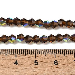 Chapelets de perles en verre transparent électrolytique&nbsp;EGLA-K015-18V