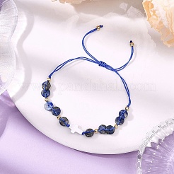 Pulseras de cuentas trenzadas con cuentas de lapislázuli natural&nbsp;BJEW-JB12668