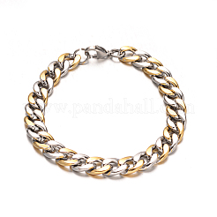 Ensembles de bijoux avec colliers et bracelets à maillons cubains en acier inoxydable 304&nbsp;X-SJEW-I081-04-10mm