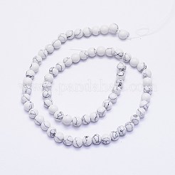 Hebras de perlas de Howlite sintético&nbsp;LS-G-F425-37-6mm