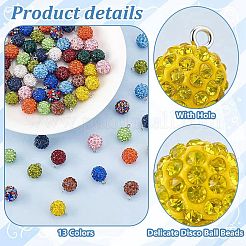 78 Stück 13 Farben Polymer Clay Strass-Anhänger&nbsp;RB-PH0001-48