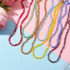 Collane in acciaio inossidabile 304 con perline rotonde in vetro per donna&nbsp;NJEW-JN04684